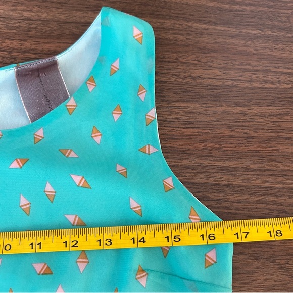 Moon Collection Teal Dress with Gold Patterns Size M - Picture 9 of 12